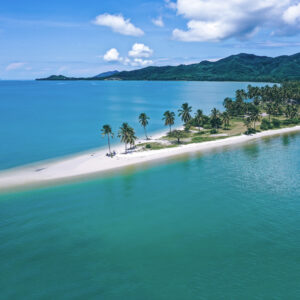 Aerial view of Laem Had Beach in Koh Yao Yai, island in the andaman sea between Phuket and Krabi Thailand Aerial view of Laem Had Beach in Koh Yao Yai, island in the andaman sea between Phuket and Krabi Thailand